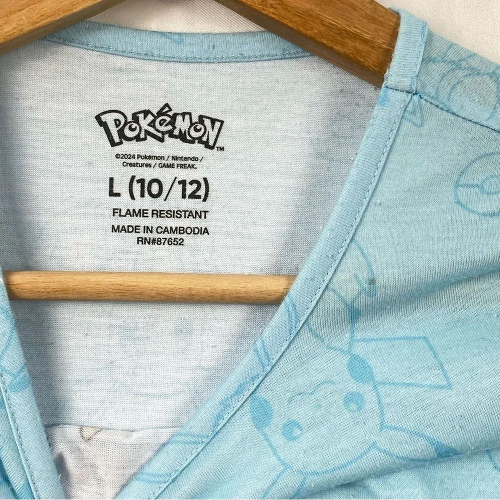 Kids Blue Pokémon 2 Piece Pajamas Size Large 10/12